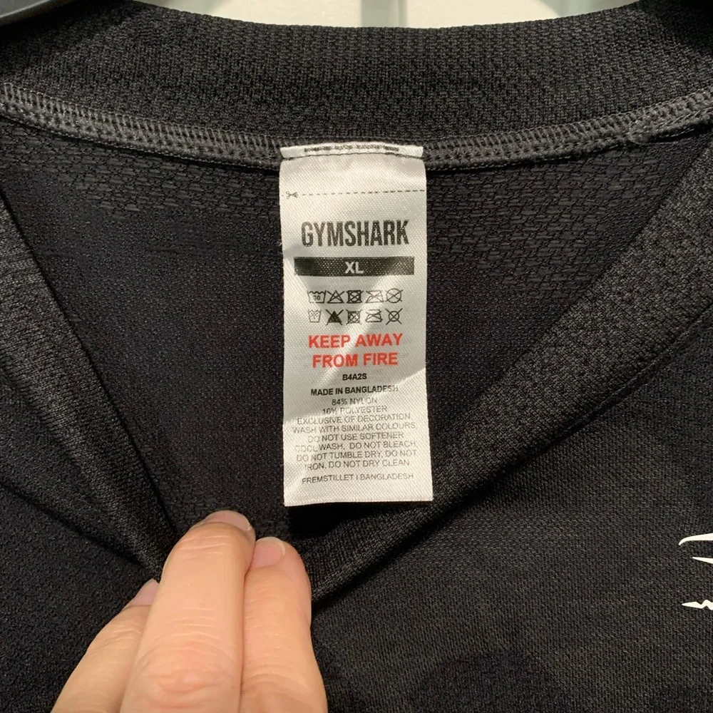 Gymshark Charcoal Long Sleeve Top XL - Picture 2 of 3